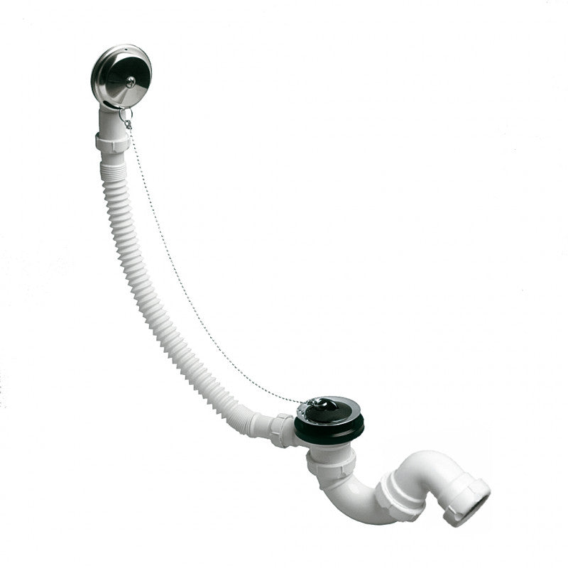 Jimten Desagüe bañera sifonico flexible salida orientable con tuerca 2 Ø40 S-34